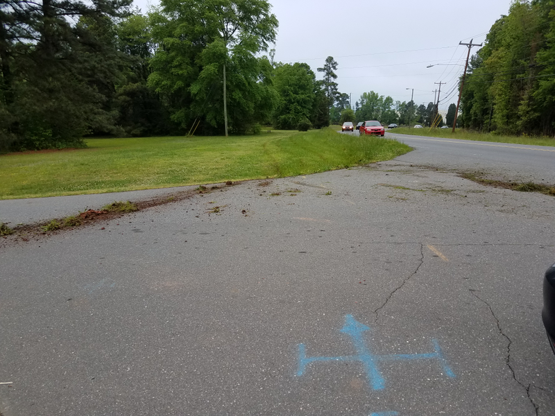 The trail, view from the side road. Shot dirt and sod out when getting back on asphalt.